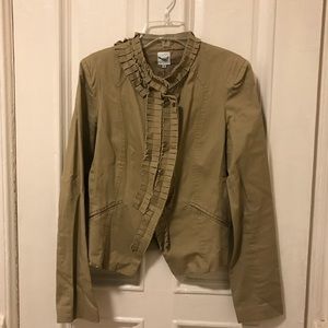 Free People Khaki Jacket Blazer